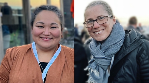 Institute of Arctic Studies (IAS) Director Melody Brown Burkins (right) and IAS Project Manager and Arctic Innovation Fellow, Varvara Korkina Williams (left)