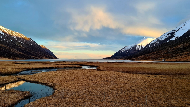 A gorgeous twilight valley in Iceland