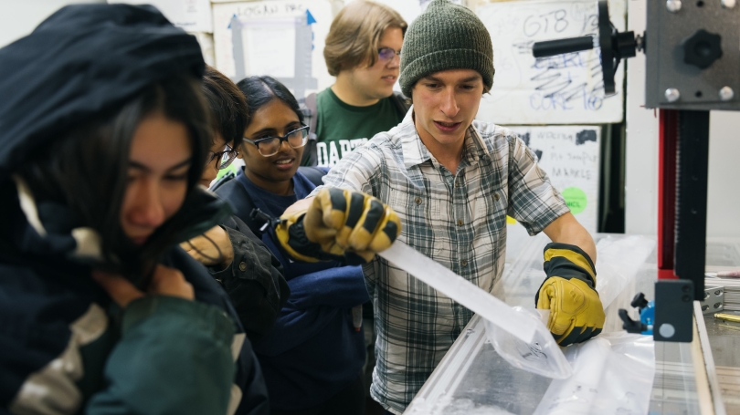 Great Issues Scholars visit Dartmouth's Ice Core Lab