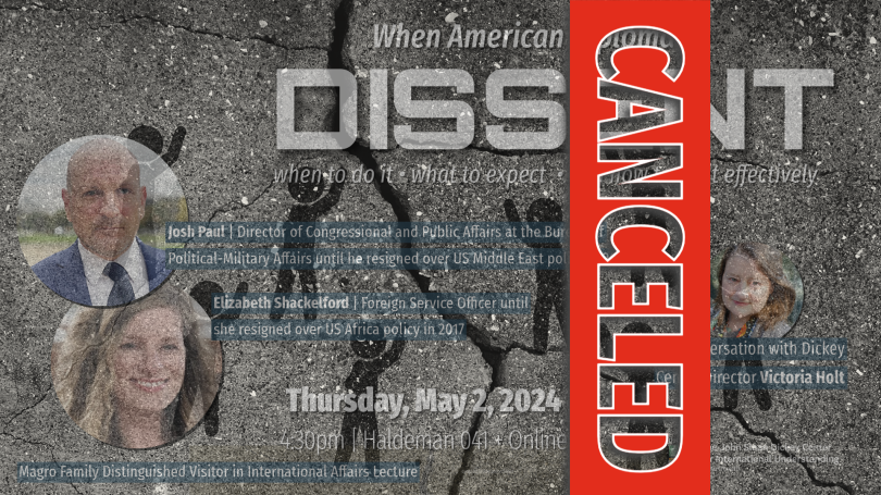 Canceled: When American Diplomats Dissent