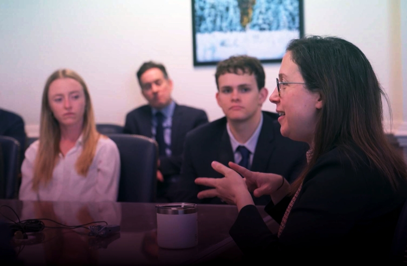 War and Peace Fellows with Sasha Baker '05, Acting Undersecretary of Defense for Policy, at The Pentagon
